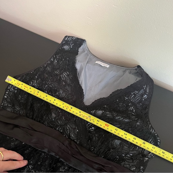 A Pea in the Pod Faux Wrap Black Lace Dress - Picture 11 of 14